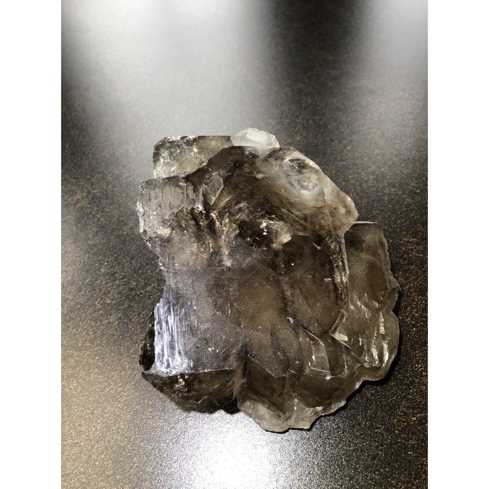 Elestial Smoky Black Quartz Crystal 15oz, Grounding Protection Metaphysical